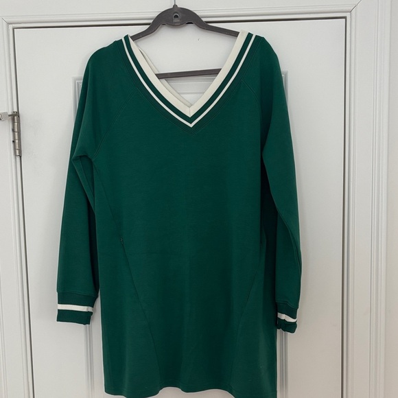 aerie Dresses & Skirts - Aerie Green V-Neck Long Sleeve Dress